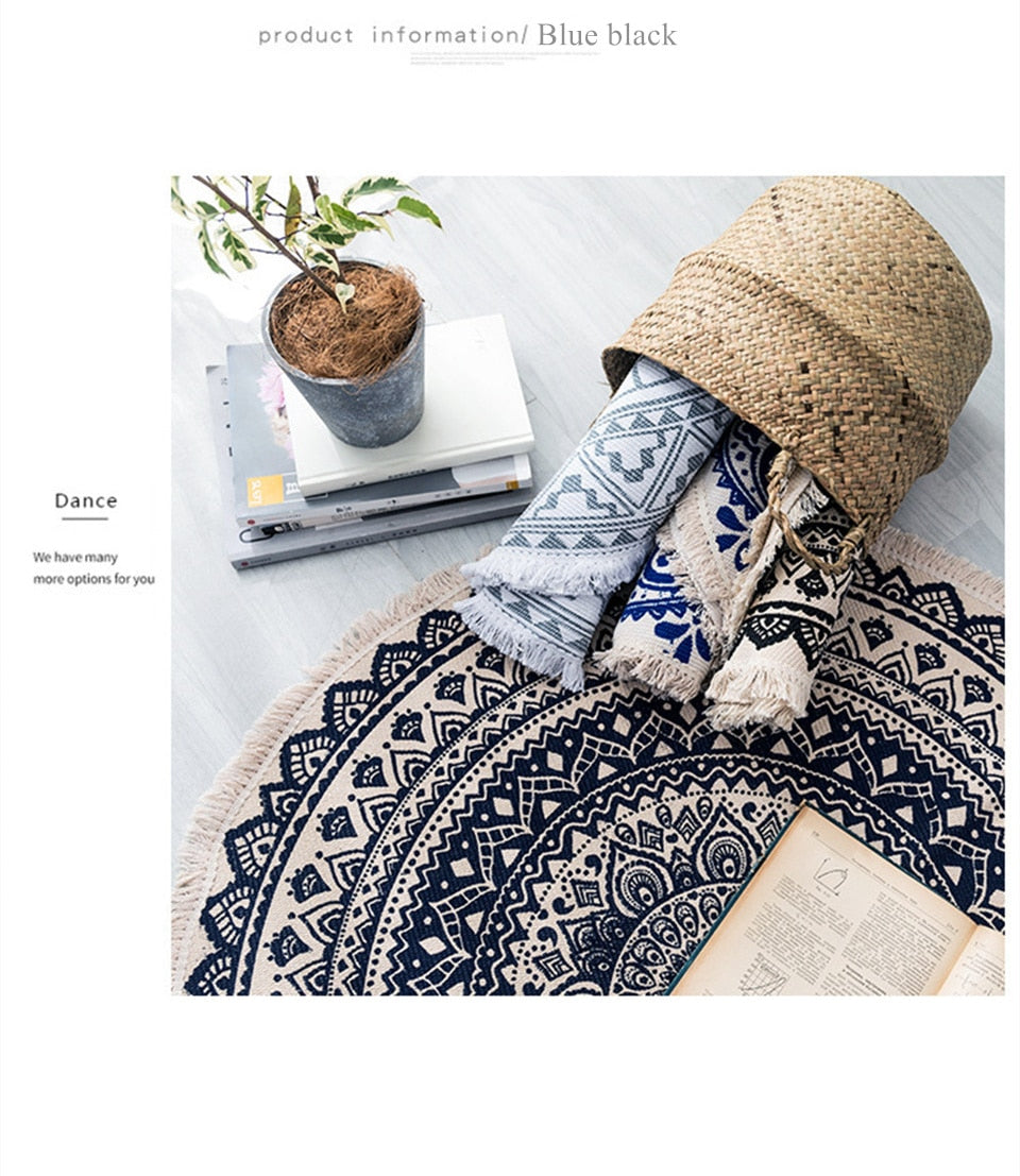 Valenzora | Boho-Strandteppich mit Quasten