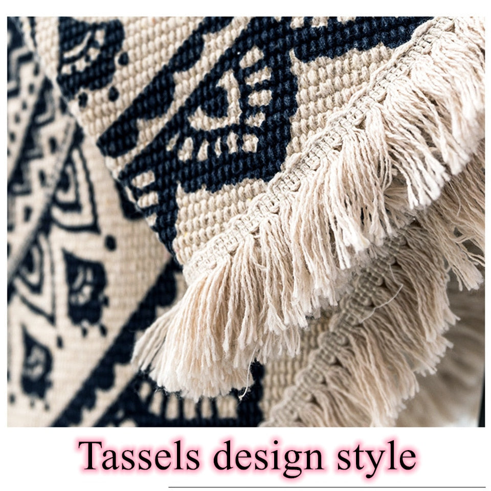 Valenzora | Boho-Strandteppich mit Quasten