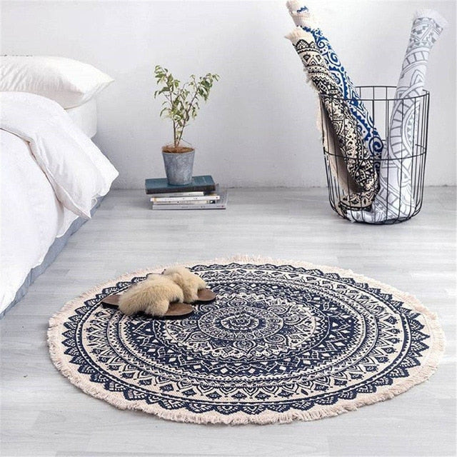 Valenzora | Boho-Strandteppich mit Quasten