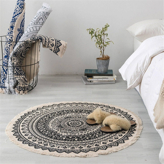 Valenzora | Boho-Strandteppich mit Quasten