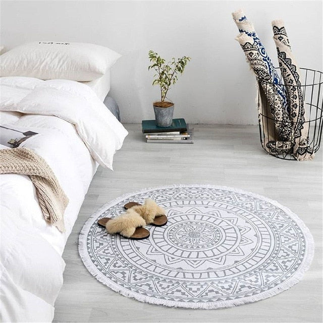 Valenzora | Boho-Strandteppich mit Quasten