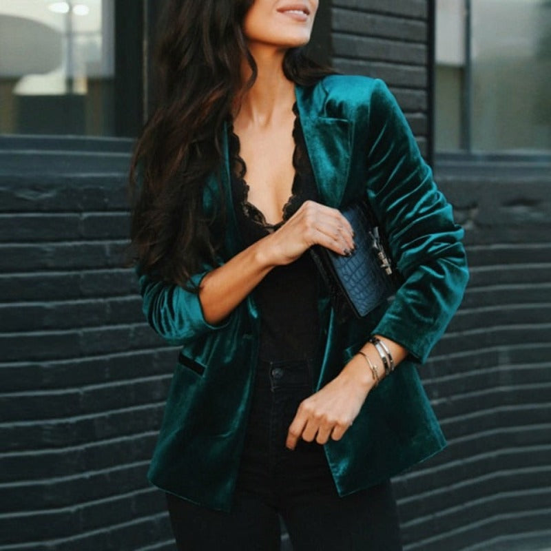 Valenzora | Eleganter Samtblazer
