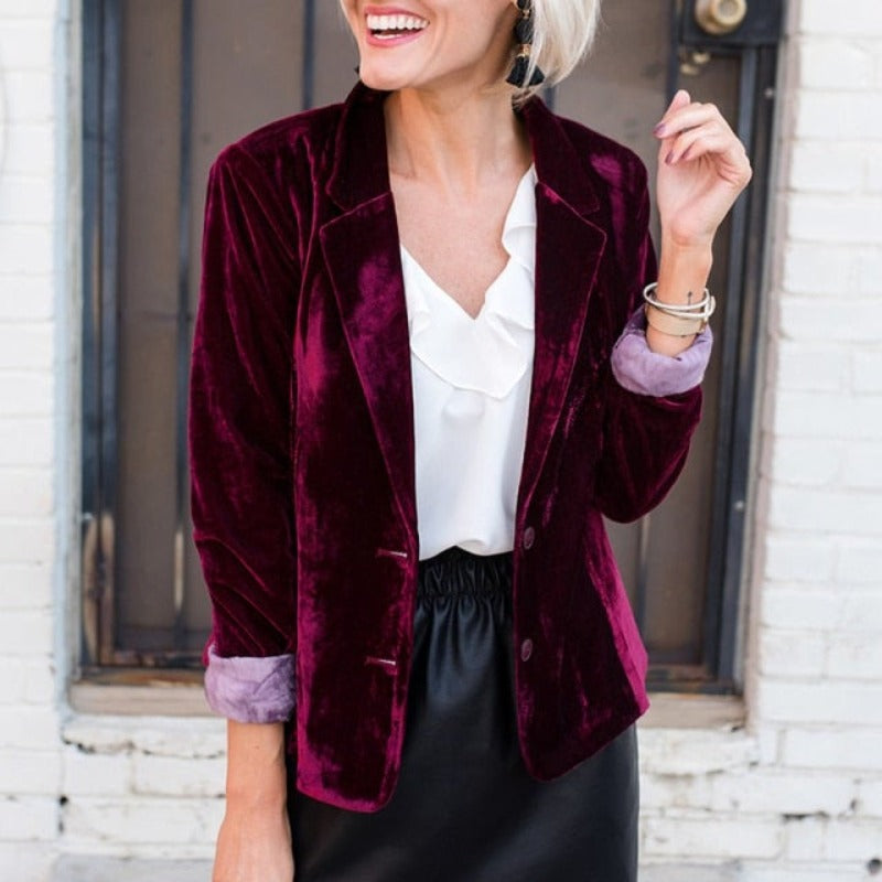Valenzora | Eleganter Samtblazer