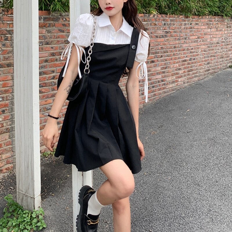Valenzora | Folding 2-in-1 Mini Dress with Tied Sleeves