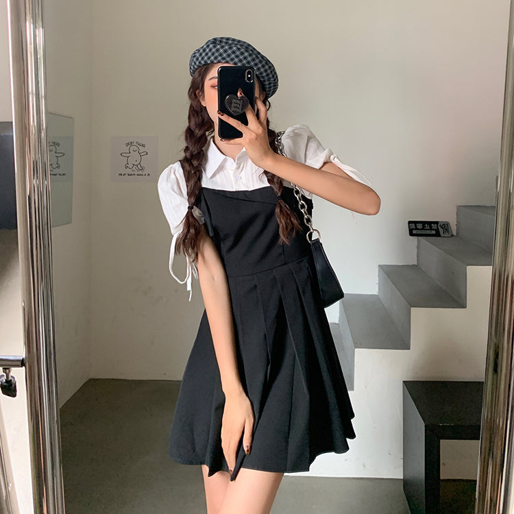 Valenzora | Folding 2-in-1 Mini Dress with Tied Sleeves