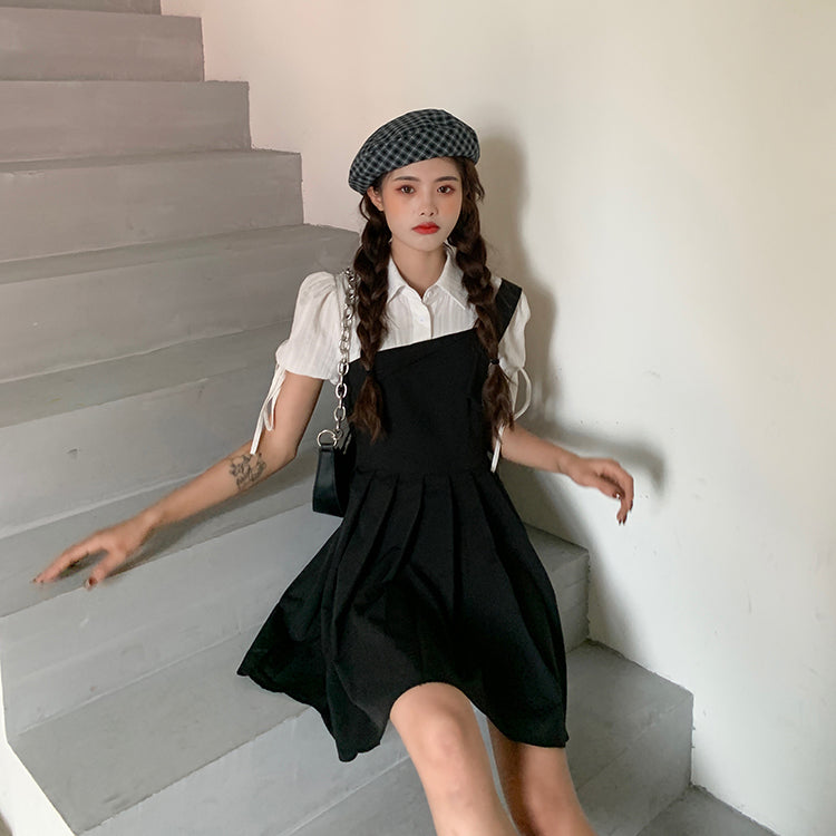 Valenzora | Folding 2-in-1 Mini Dress with Tied Sleeves