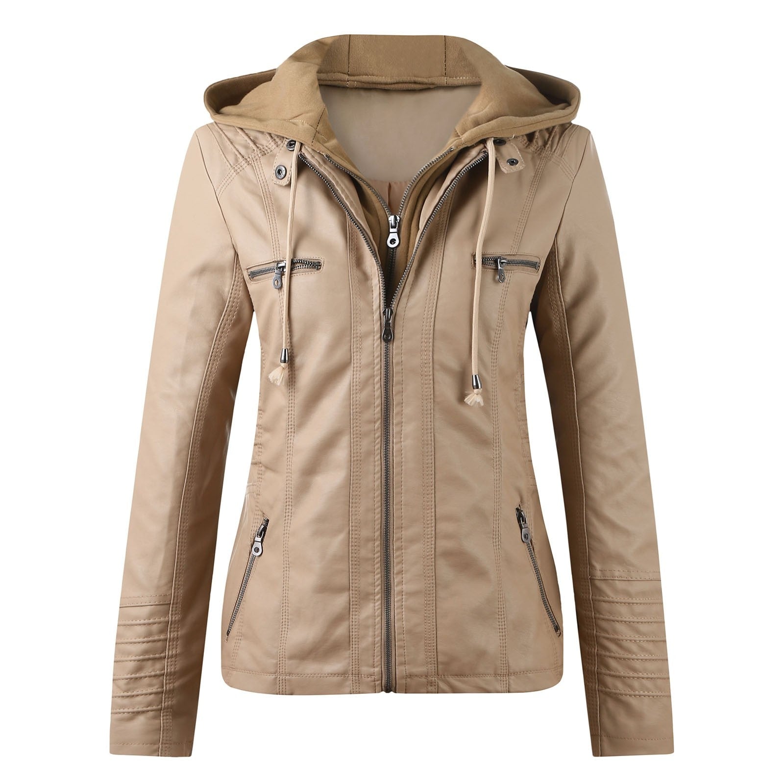 Valenzora | Designer Leather Jacket with Hood