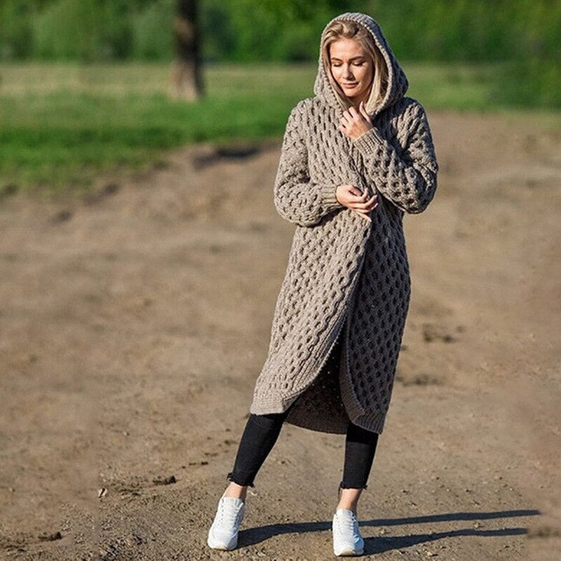 Valenzora | Lange Strickjacke