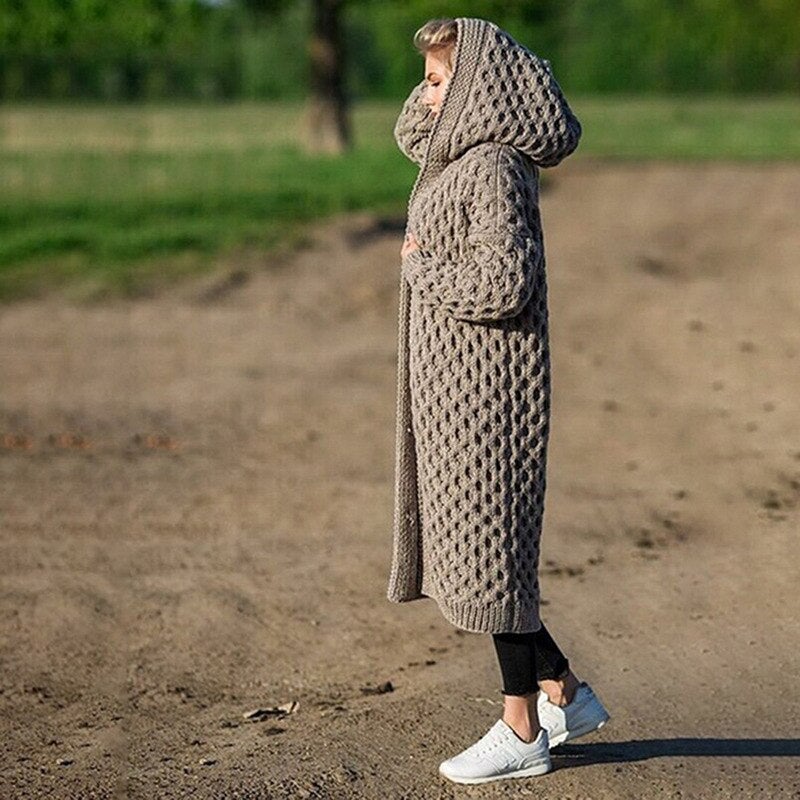 Valenzora | Lange Strickjacke