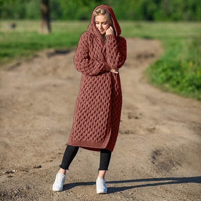 Valenzora | Lange Strickjacke