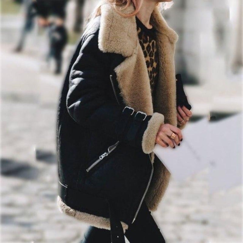 Valenzora | Oversized shearling jacket