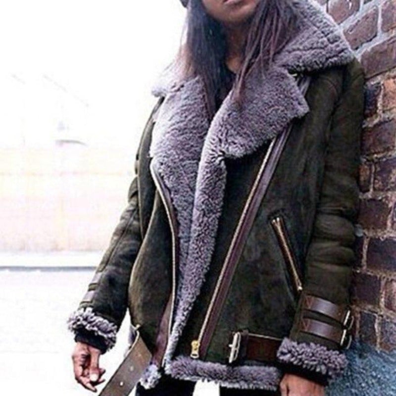 Valenzora | Oversized shearling jacket