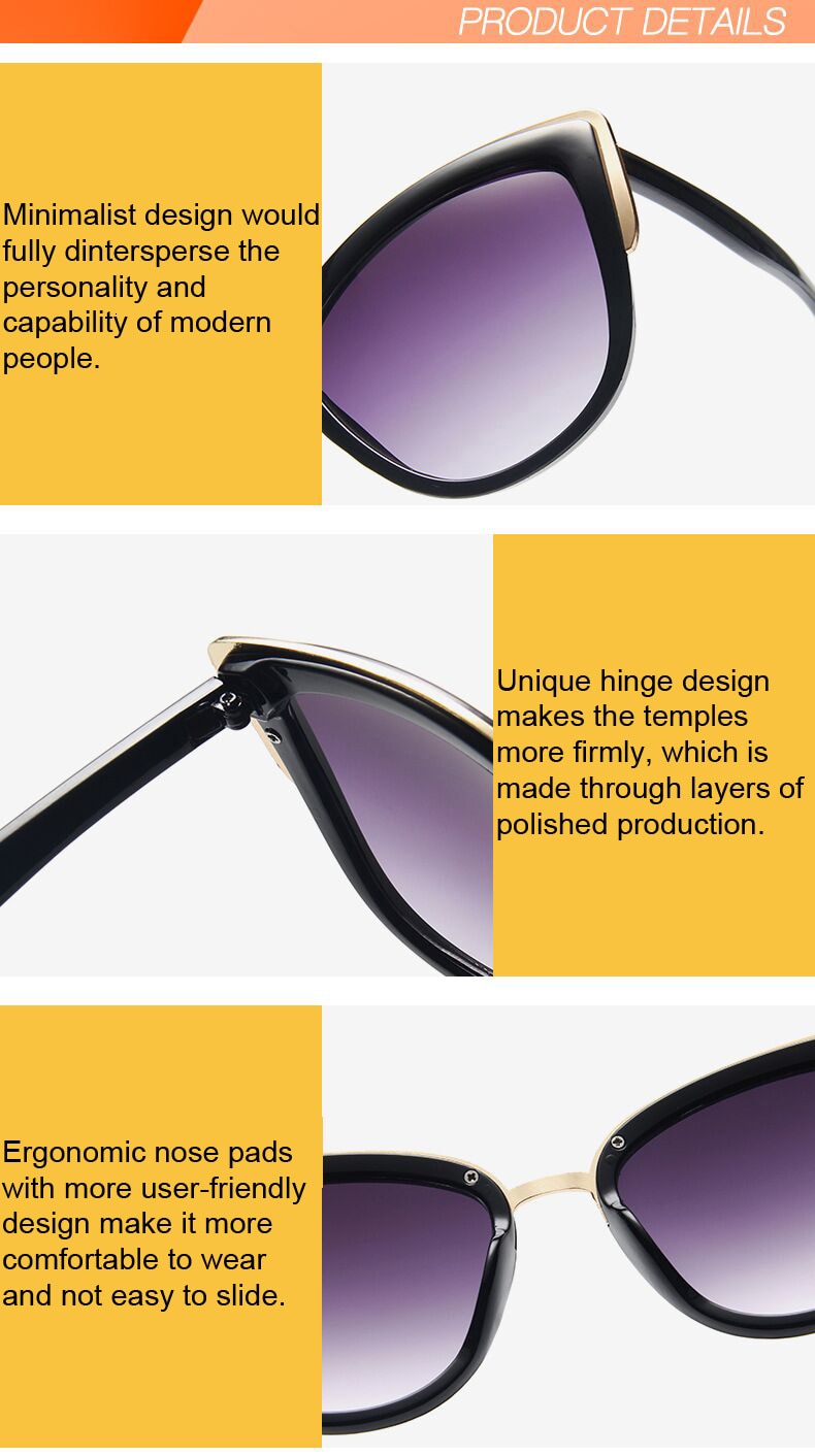 Valenzora | Cat Eye Retro Runde Metallrahmen-Sonnenbrille