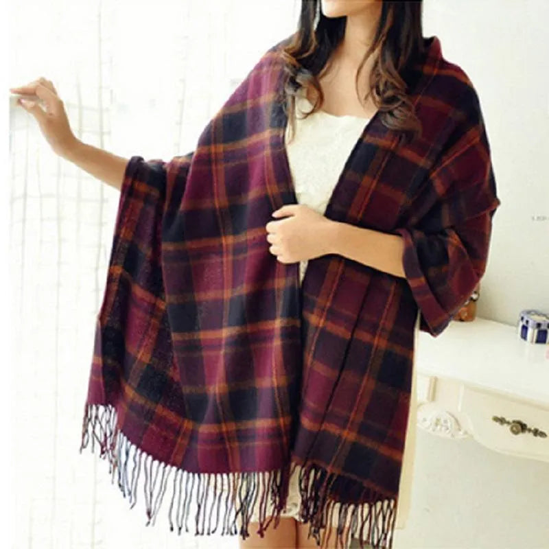 Valenzora | Luxurious cashmere scarf with diamond pattern