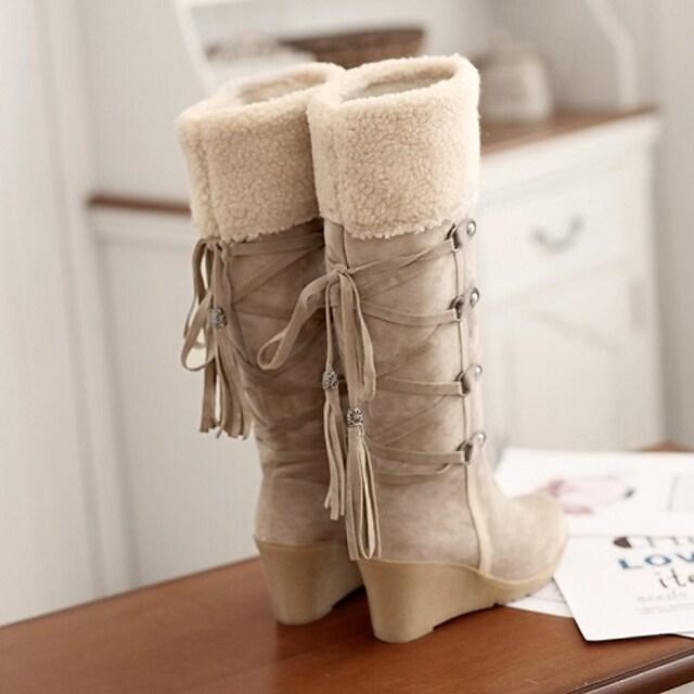 Valenzora - Stylish women's high snow boots with lace-up design