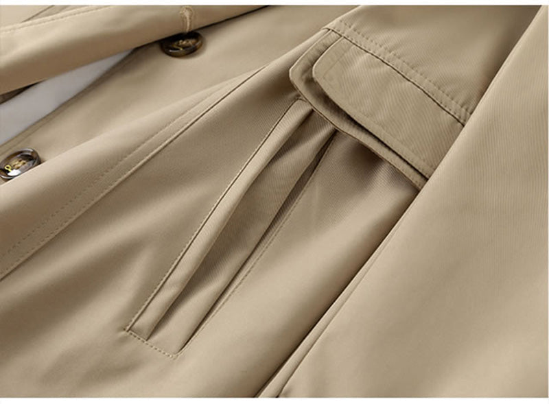 Valenzora | Moderner Trenchcoat mit Stehkragen und Knöpfen für Damen