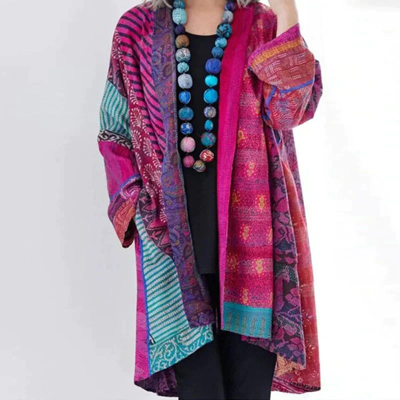 Printed vintage cardigan for women