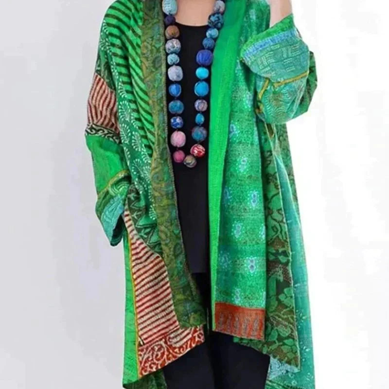 Printed vintage cardigan for women
