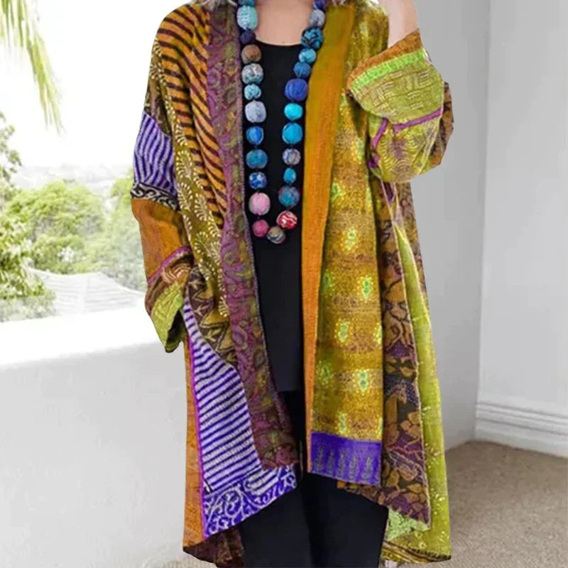 Printed vintage cardigan for women