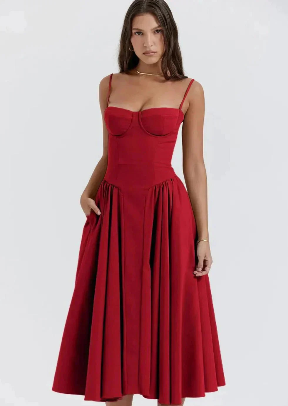 Dress with corset