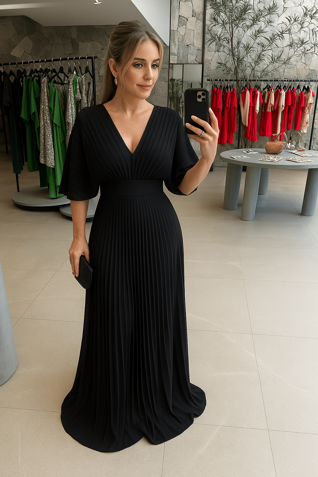Valenzora | Flowing summer dress with tummy-covering effect