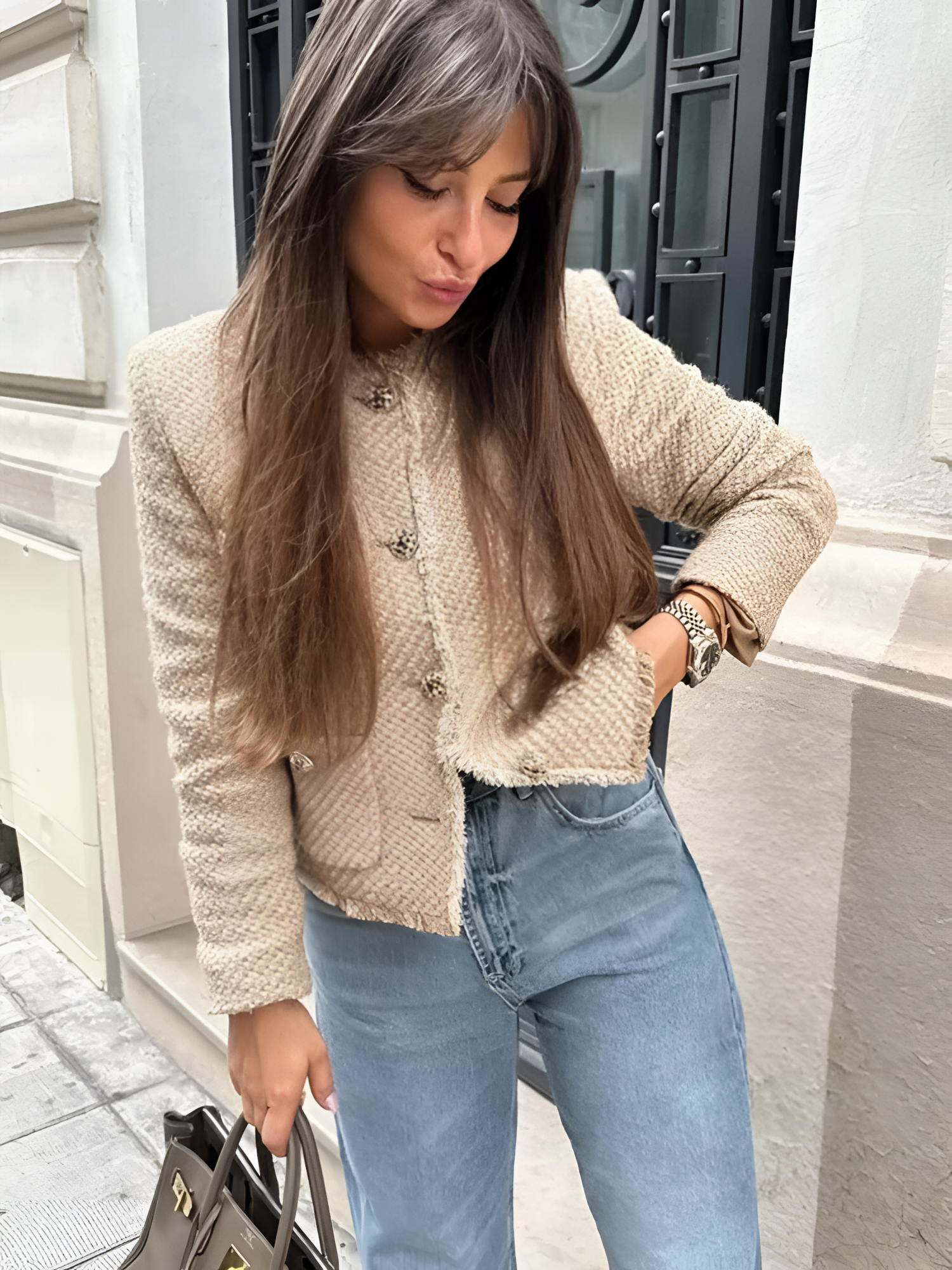 Valenzora | Short tweed jacket