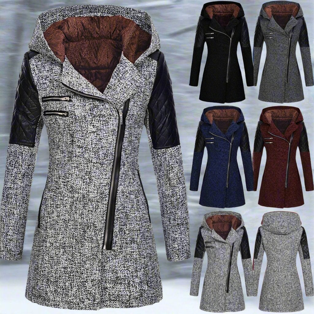 Valenzora | Winter Wool Trench Coat with Hood