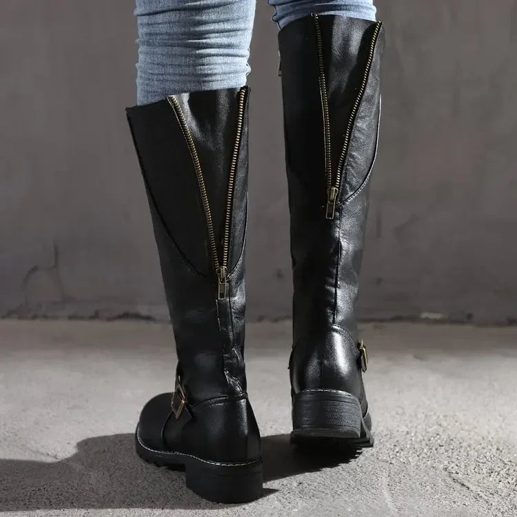 Valenzora | Elegante Lederstiefel – Trendige Damenstiefel für jeden Anlass