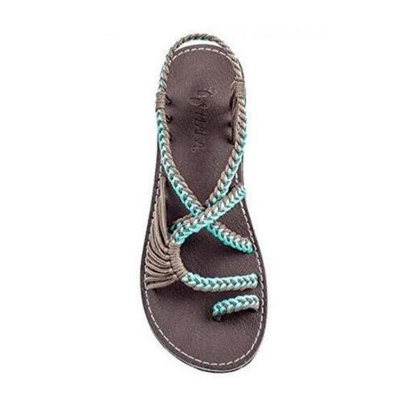 Valenzora | Flache Seilknotensandalen