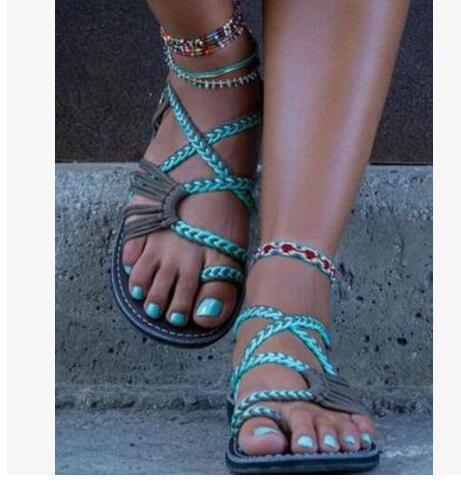 Valenzora | Flache Seilknotensandalen