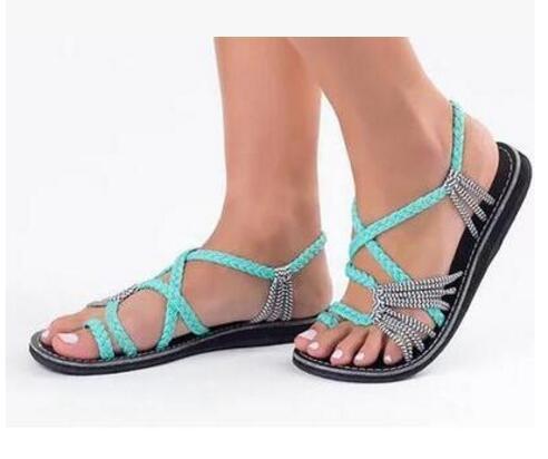Valenzora | Flache Seilknotensandalen