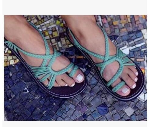 Valenzora | Flache Seilknotensandalen