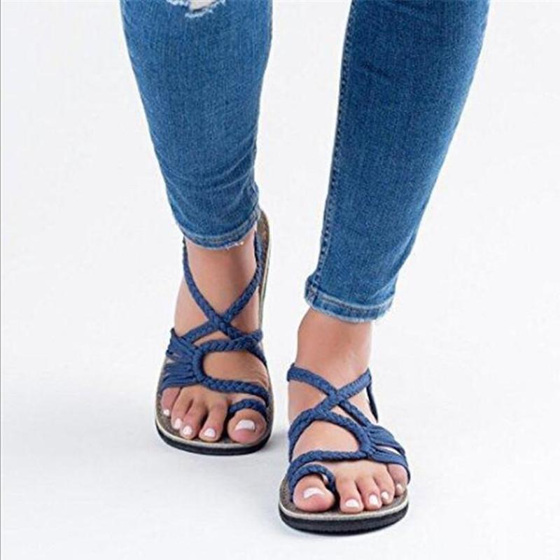 Valenzora | Flache Seilknotensandalen