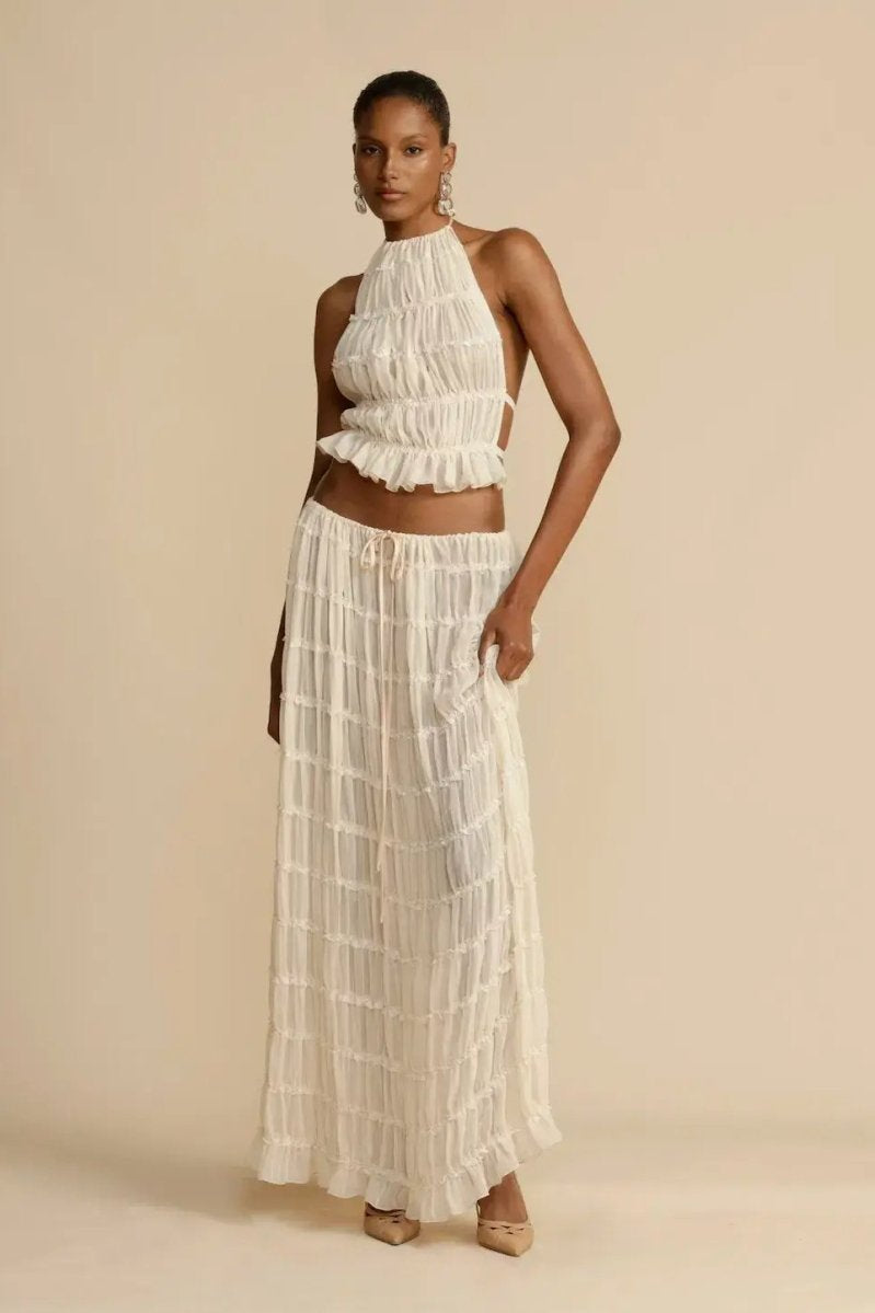 Backless pleated blind set