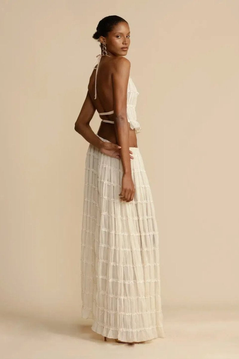 Backless pleated blind set
