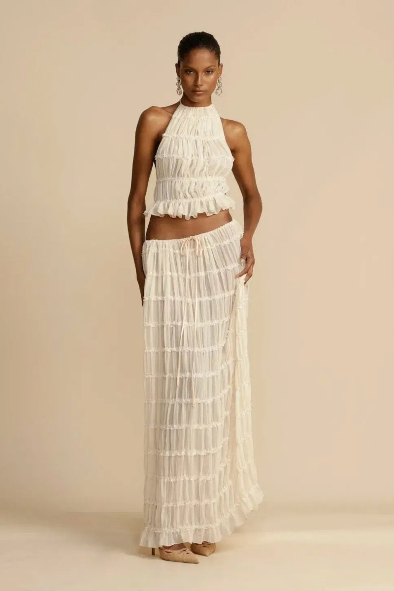 Backless pleated blind set
