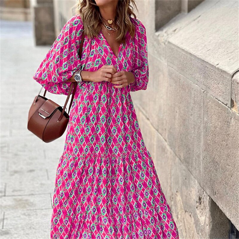 Valenzora | Retro Print Dress