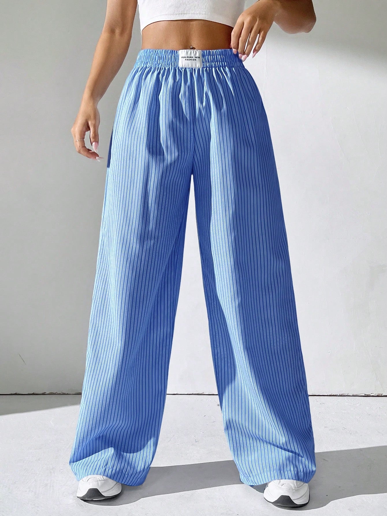 Valenzora | STRIPED FABRIC TROUSERS
