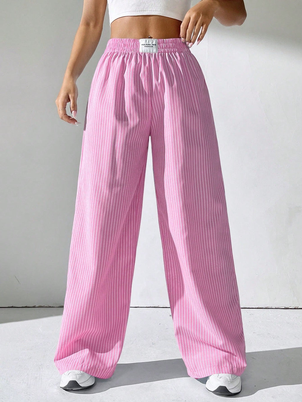 Valenzora | STRIPED FABRIC TROUSERS