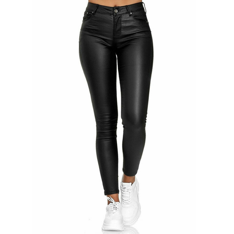 Valenzora Long Leather Trousers