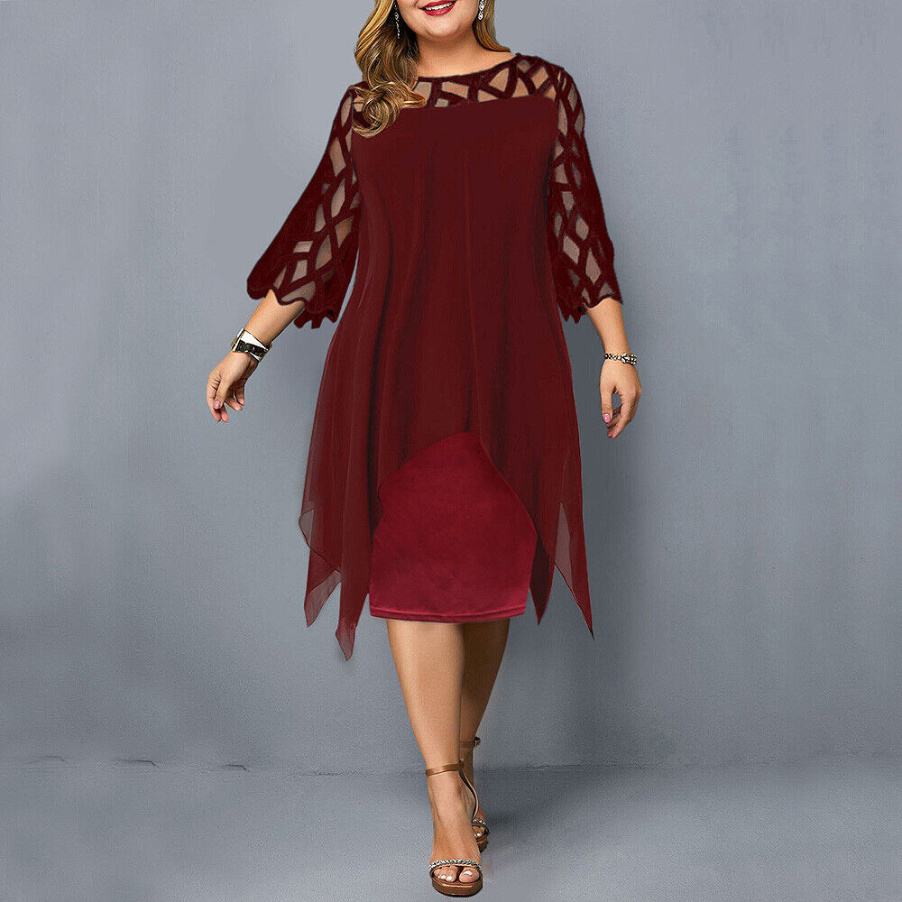 Valenzora | Elegant Plus Size Midi Dress for Women