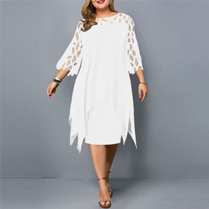 Valenzora | Elegant Plus Size Midi Dress for Women