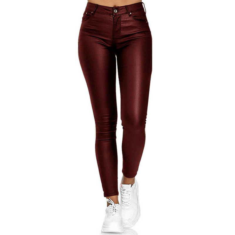 Valenzora Long Leather Trousers