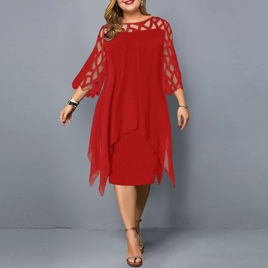 Valenzora | Elegant Plus Size Midi Dress for Women