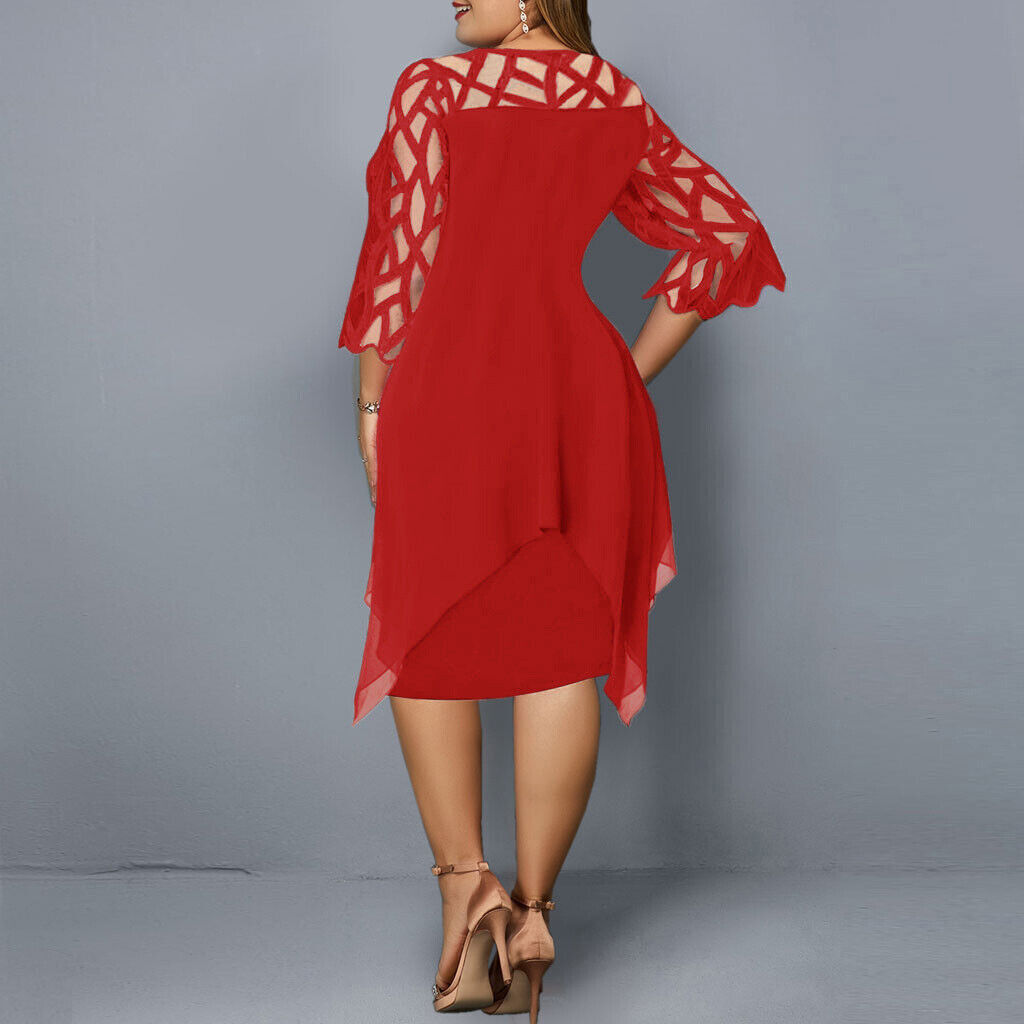 Valenzora | Elegant Plus Size Midi Dress for Women