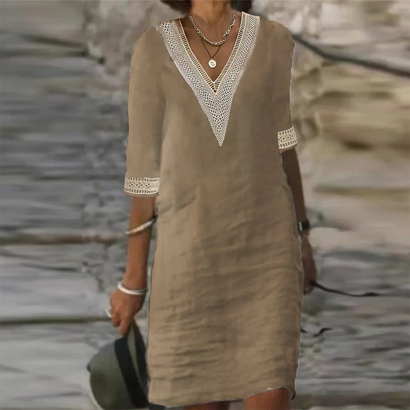 Valenzora | Elegantes Leinen-Sommerkleid
