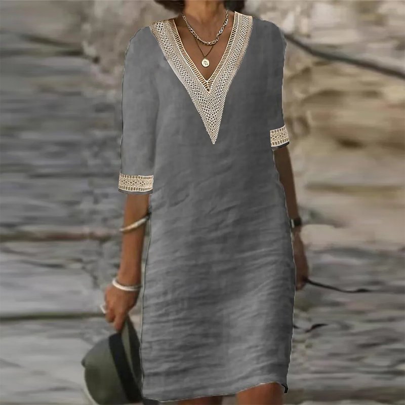 Valenzora | Elegantes Leinen-Sommerkleid