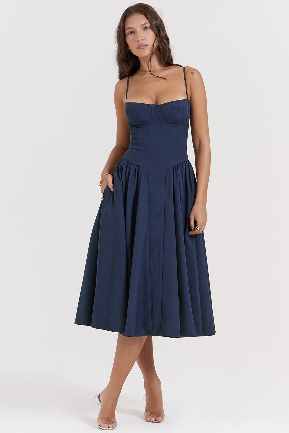 Dresses with pleated hems