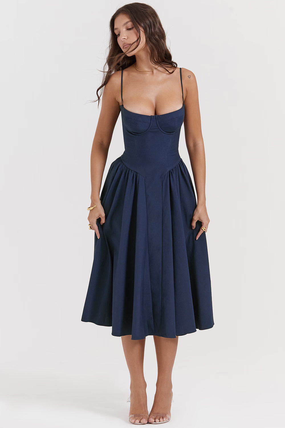 Dresses with pleated hems