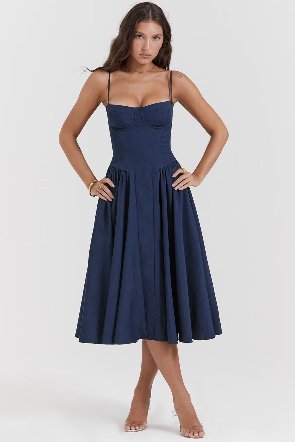 Dresses with pleated hems